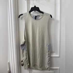 lululemon athletica Beige and Gray Men's Tank Top